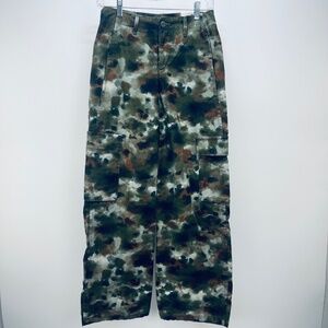 Levi’s Baggy Pants Sz 23x30 Women’s Cargo A Mid Rise Straight Leng Green New